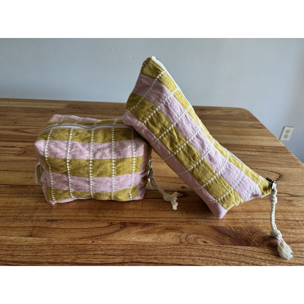 Upcycled Make Up Bag Set